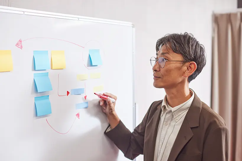 ブレストするプランナー社員